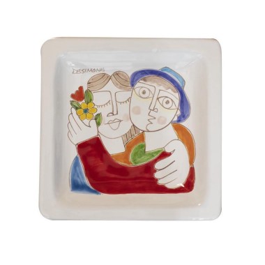 Piatto quadrato ceramiche de simone fidanzati PQFKE Piatto quadrato ceramiche de simone fidanzati PQFKE